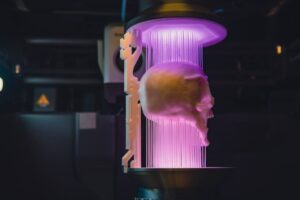 skull string lamp