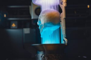 skull string lamp