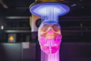 skull string lamp