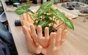 multi hands vase